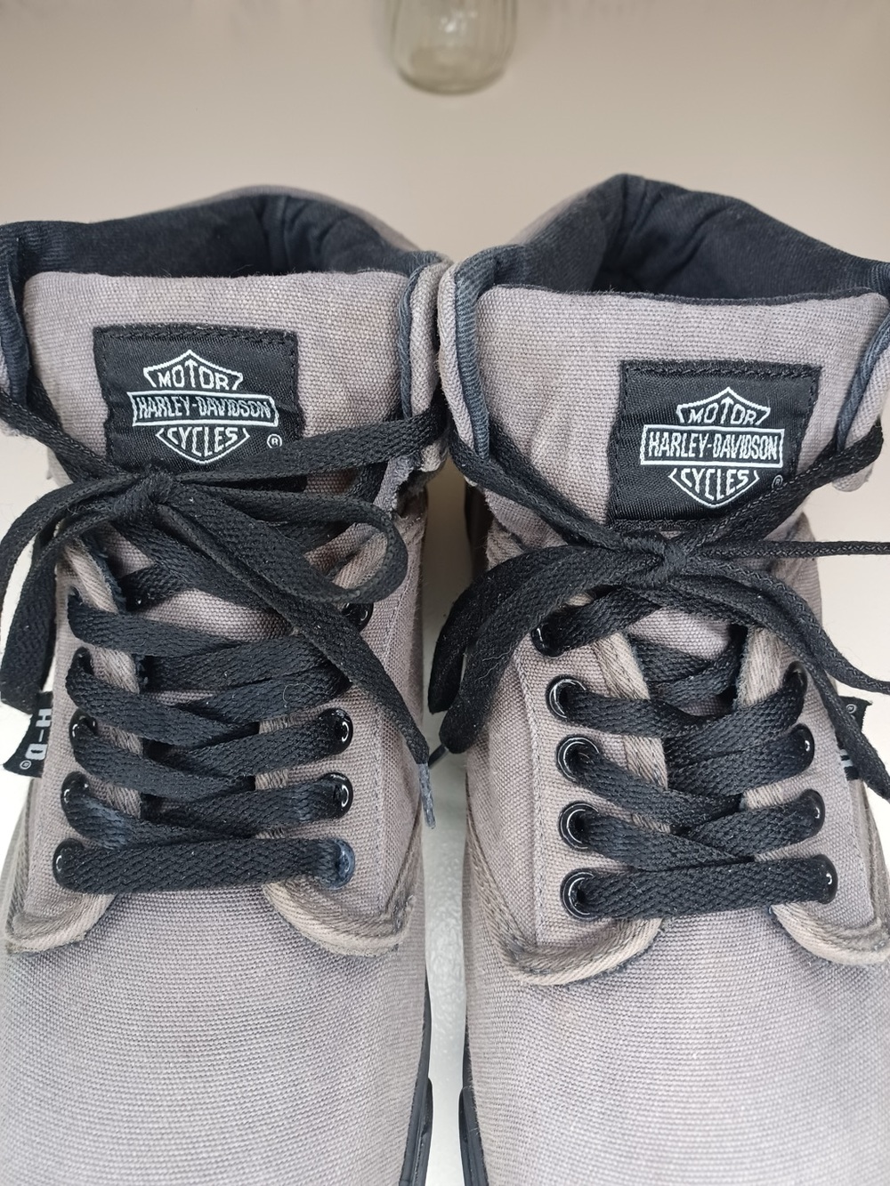Harley-Davidson Men's Wrenford Grey Canvas Sneakers D93545 Size 11